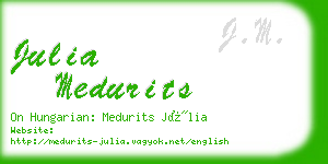 julia medurits business card